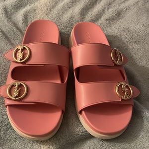 Coach Slide-On Sandals, Pink